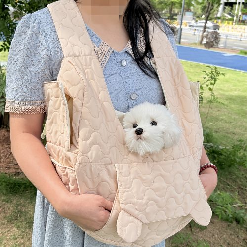Dog Front Carrier Backpack, Adjustable Dog Pet Cat Chest Carrier Backpack, Ventilated Dog Carrier for Hiking Camping Travel